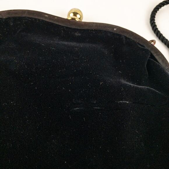 Liz Claiborne Vintage Y2K Black Velvet Purse Bag Womens One Size - Picture 10 of 15
